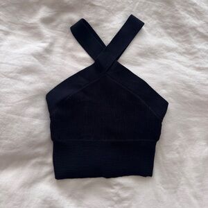 Abercrombie & Fitch Black Knit Halter Top